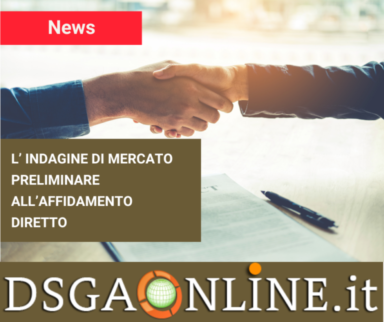 L’ Indagine Di Mercato Preliminare All’affidamento Diretto ...