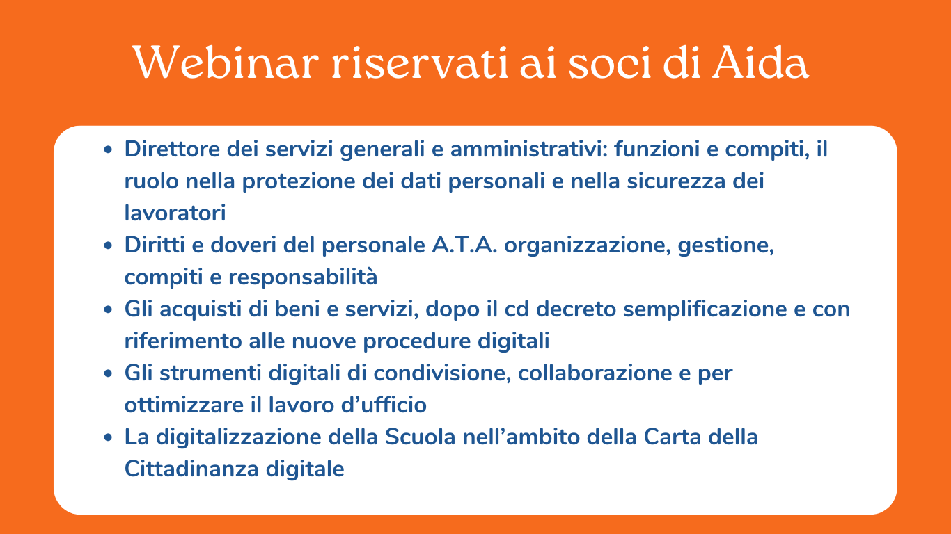 Aida Scuole Associazione DSGA Online Aida Scuole Associazione DSGA Online