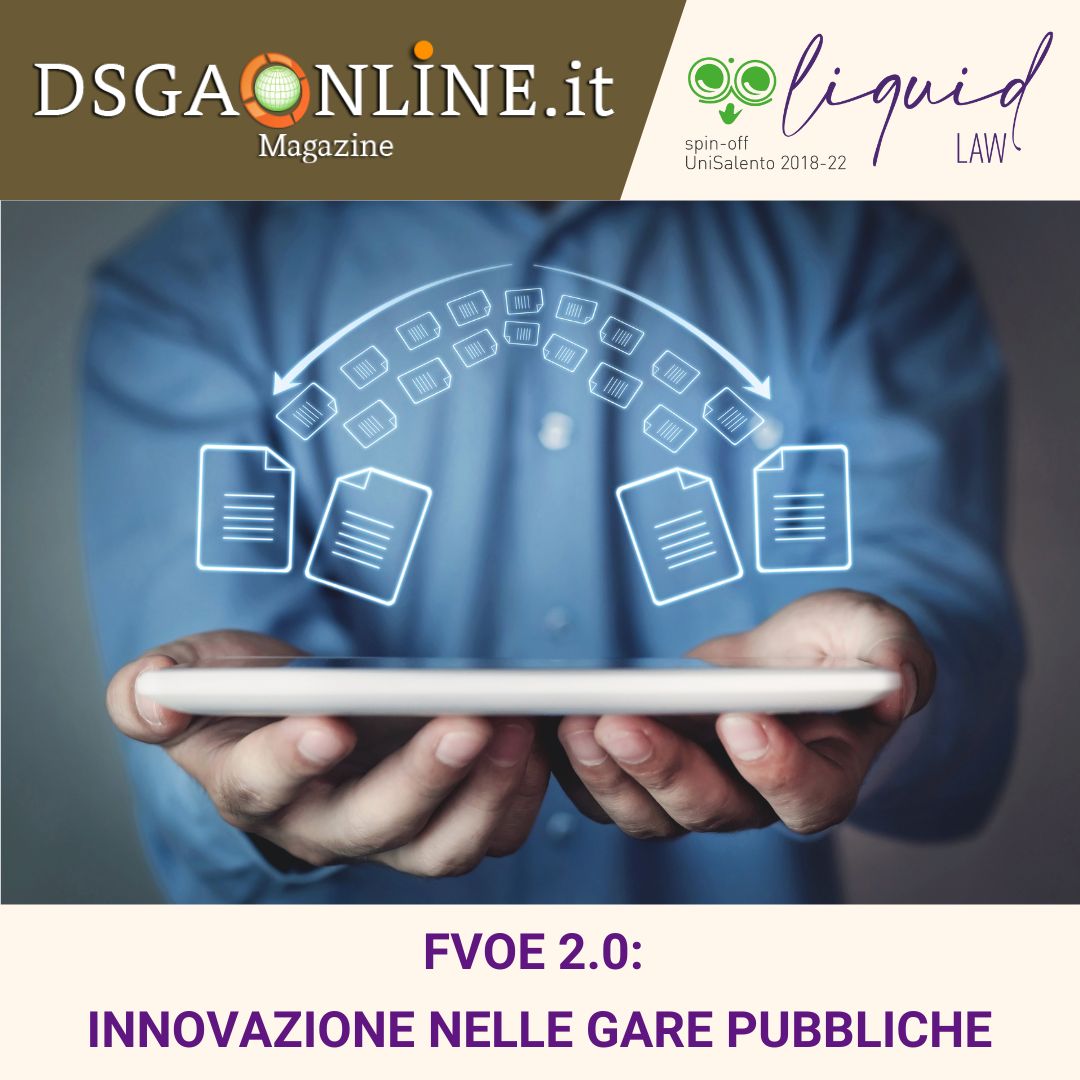 FVOE 2.0 innovazione nelle gare pubbliche Associazione DSGA Online