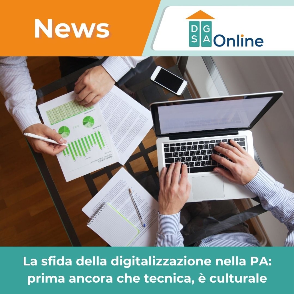 Impiegati al lavoro su tablet e pc in un ufficio moderno, esempio di digitalizzazione pubblica amministrazione e cambio culturale.