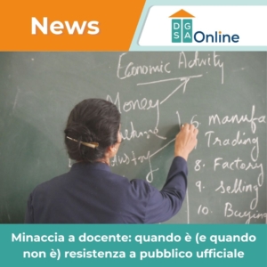 Minaccia a docente