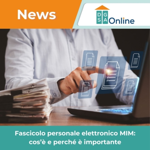 Personale di segreteria scolastica al lavoro su computer per la gestione del Fascicolo personale elettronico MIM e la digitalizzazione dei dati.