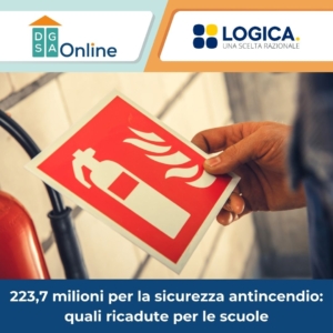 Sicurezza-antincendio Cartello di segnalazione per estintore, esempio di misura di sicurezza antincendio nelle scuole.