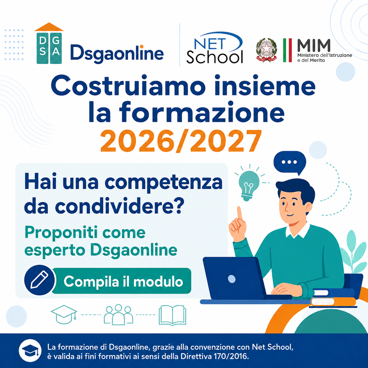 Costruiamo insieme la formazione 2026/2027 - Proponiti come esperto Dsgaonline